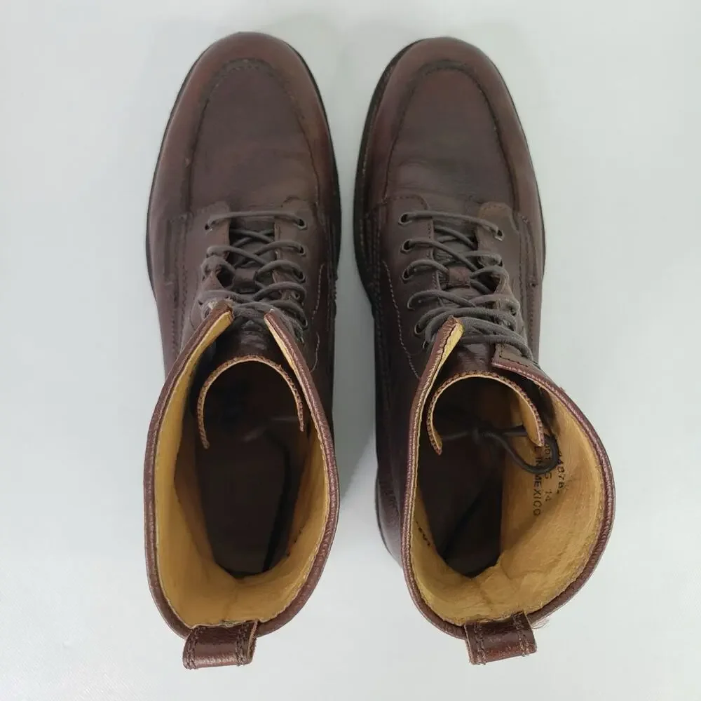 FRYE Men's Dakota Boot Lace Up Brown Leather Boots Size 12 D Shoes